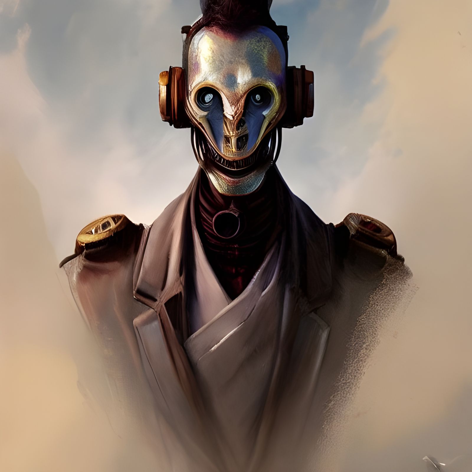 Steampunk Alien Portrait in Photorealistic Style