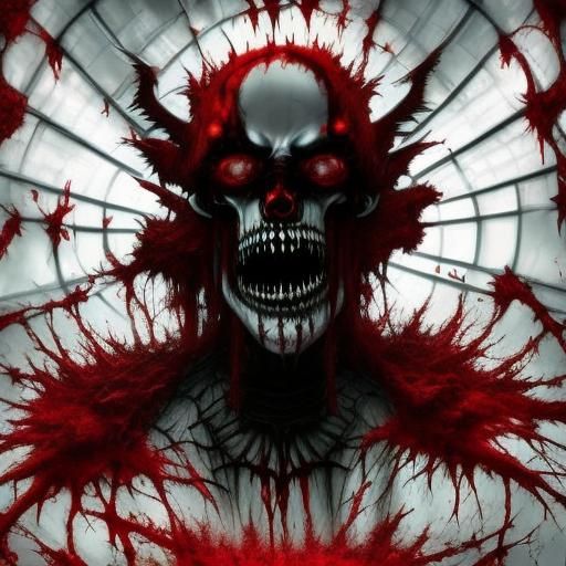 Bloody Nun in Rococo-Horrorcore Style