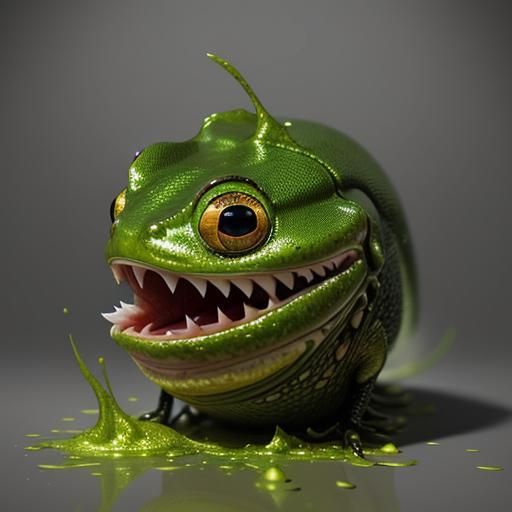 Avocado Salamander: A Photo-Realistic Digital Art Masterpiec...