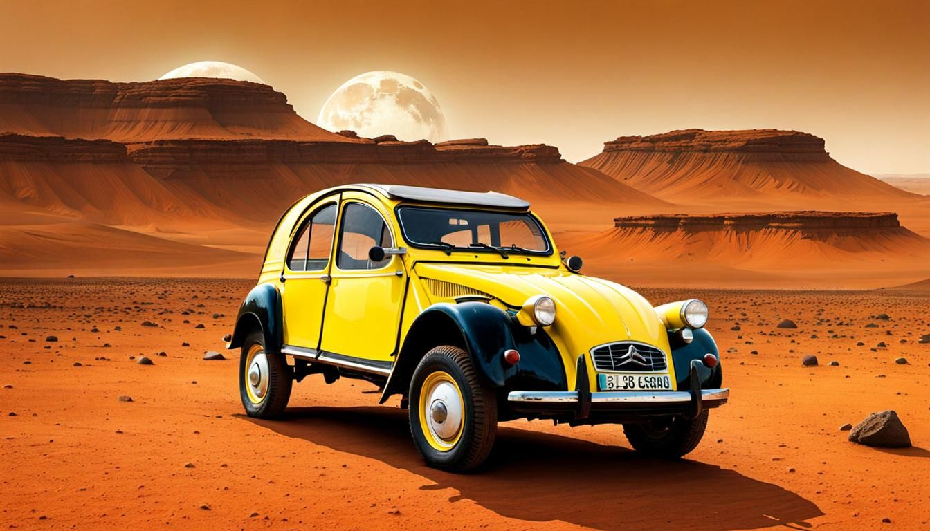 Citroen 2CV Sahara Car on Mars