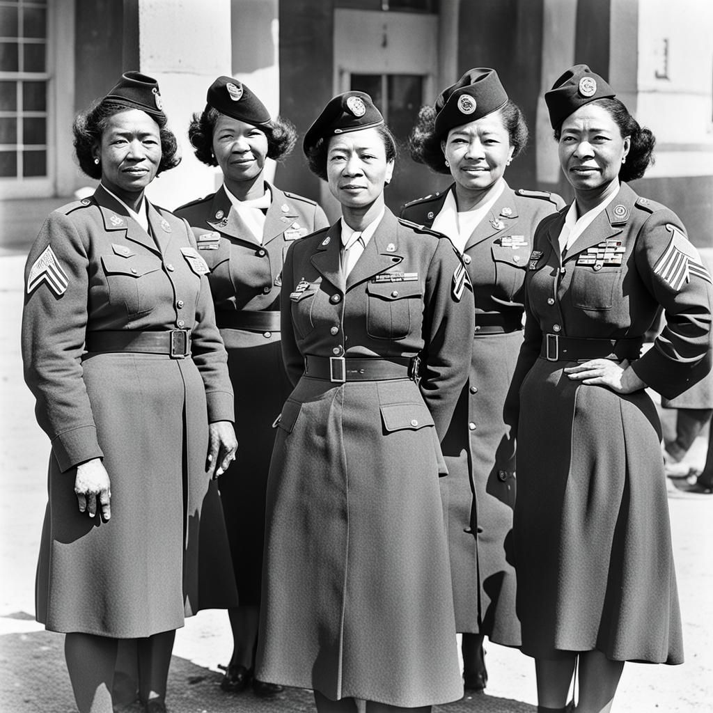 BIPOC Women of the 6888th WAAC in Portrait