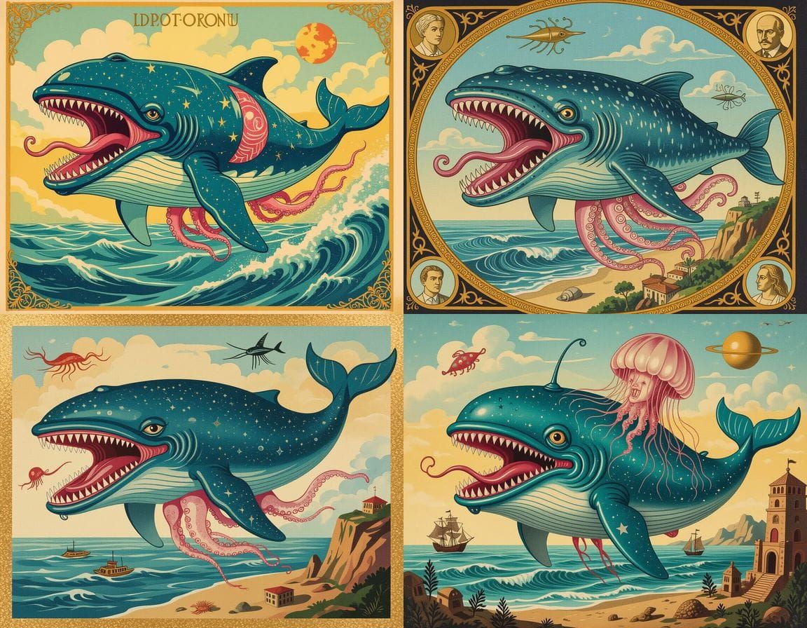 Surreal Art Deco Monster Supervillain Hybrid