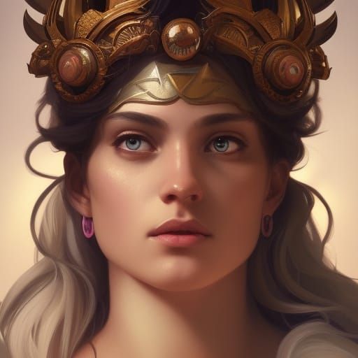 Olympian Gods Portrait in Hyperdetailed Digital Art