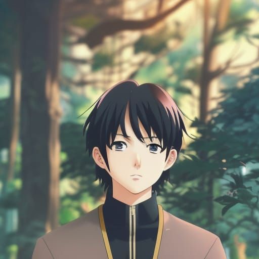 Handsome Boy in Manhwa Art Style, Anime Key Visual