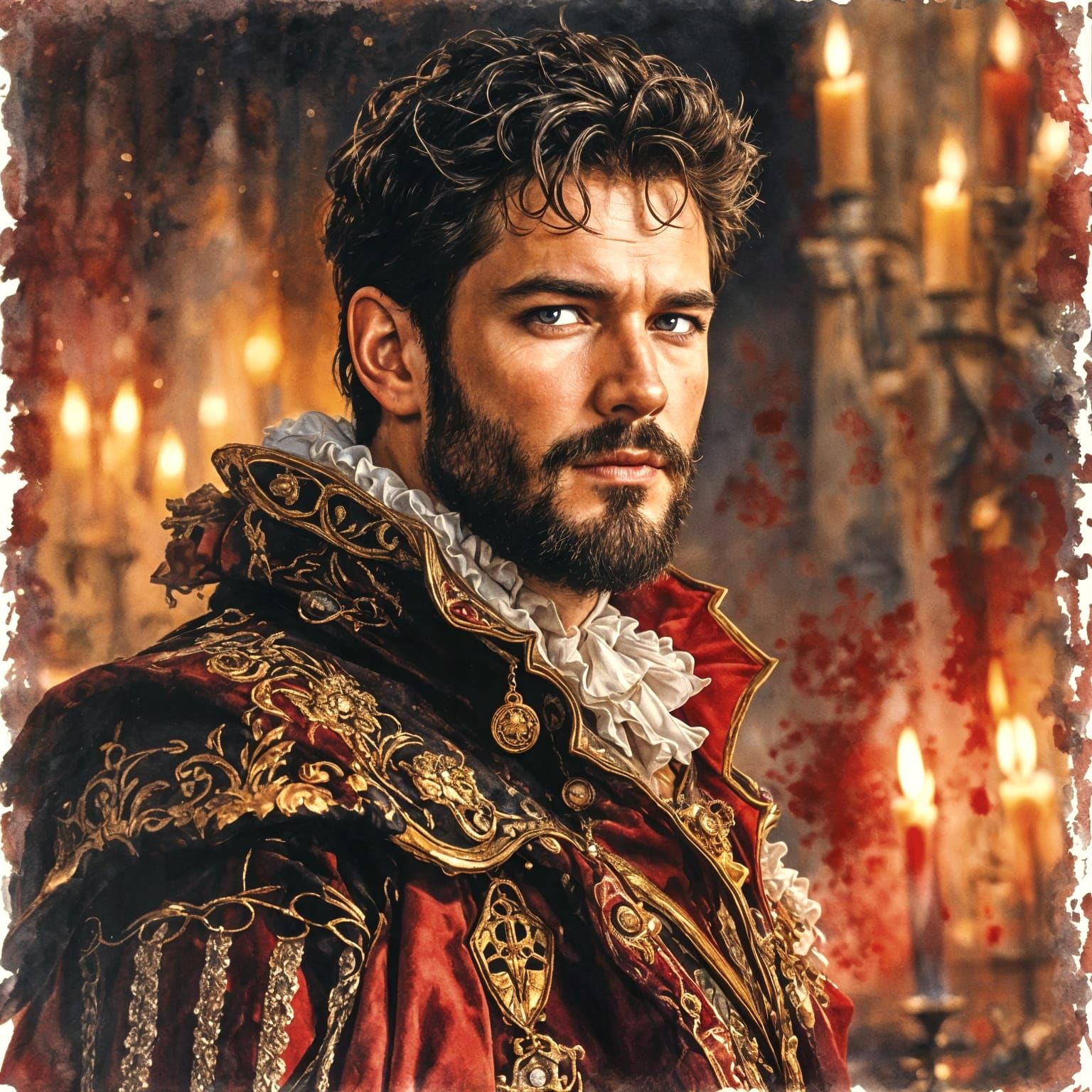 Henry VIII Portrait in Holbein Style