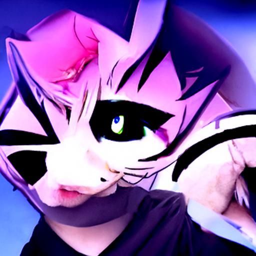 Anime Femboy Cat Boy Digital Illustration