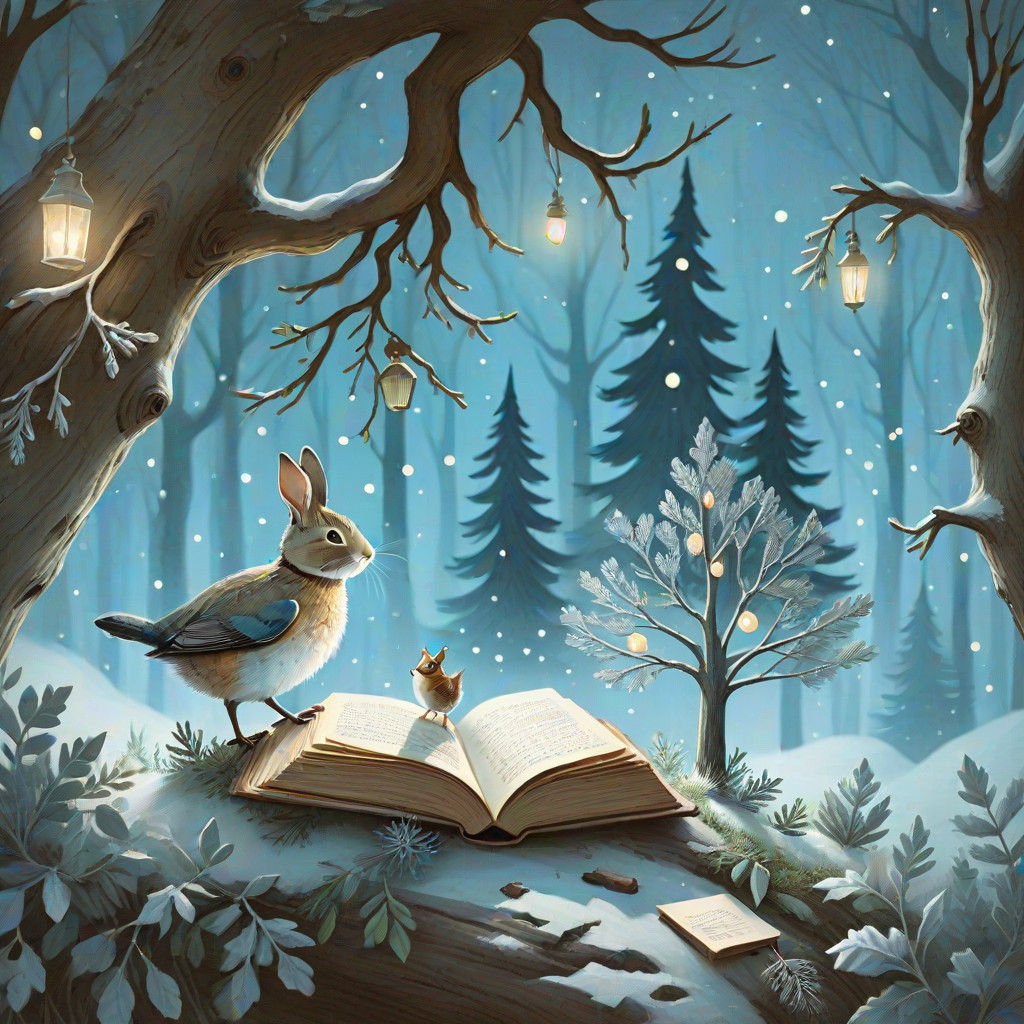 Winter Wonderland Christmas Tree in Whimsical Forest