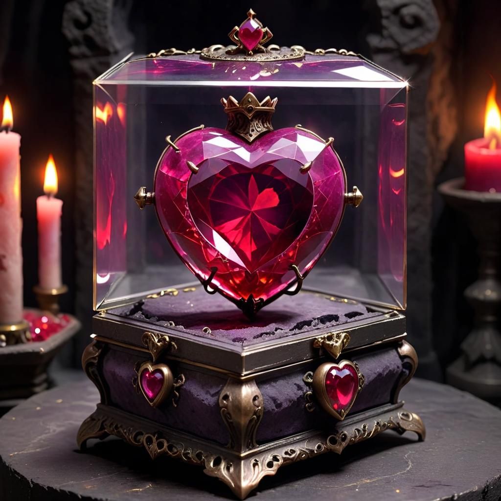 Magic Ruby Containing Witch's Heart in Fire Crypt