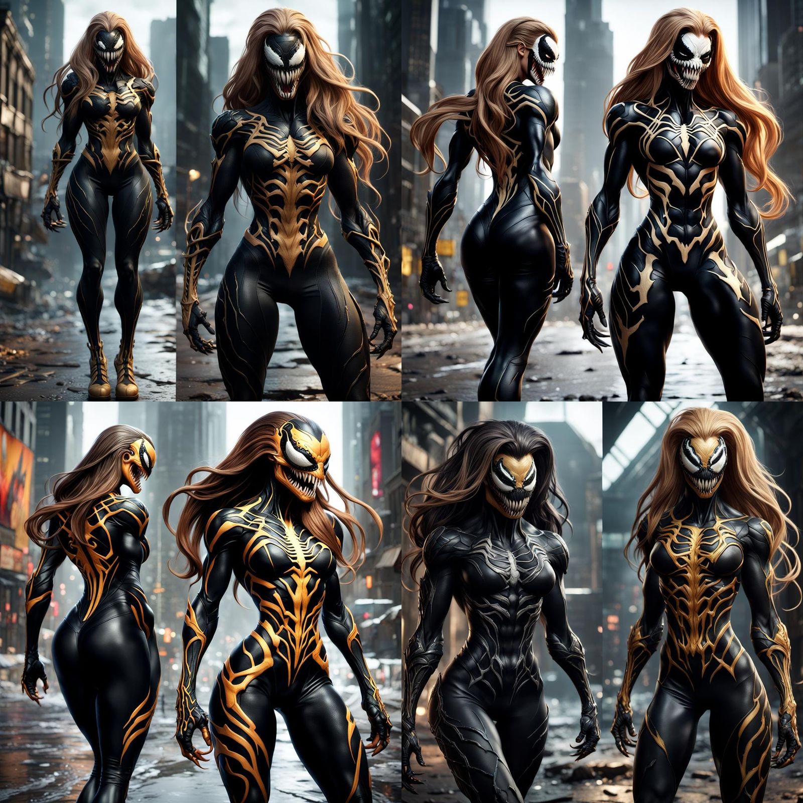 Venom Character in Detailed Matte Painting Style