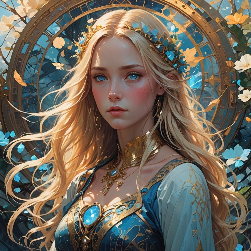 Ethereal Fantasy Maiden Wields Magical Power