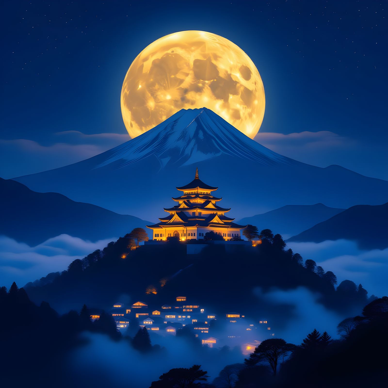 Baroque Church Under Moonlight: A Cinematic Landscape