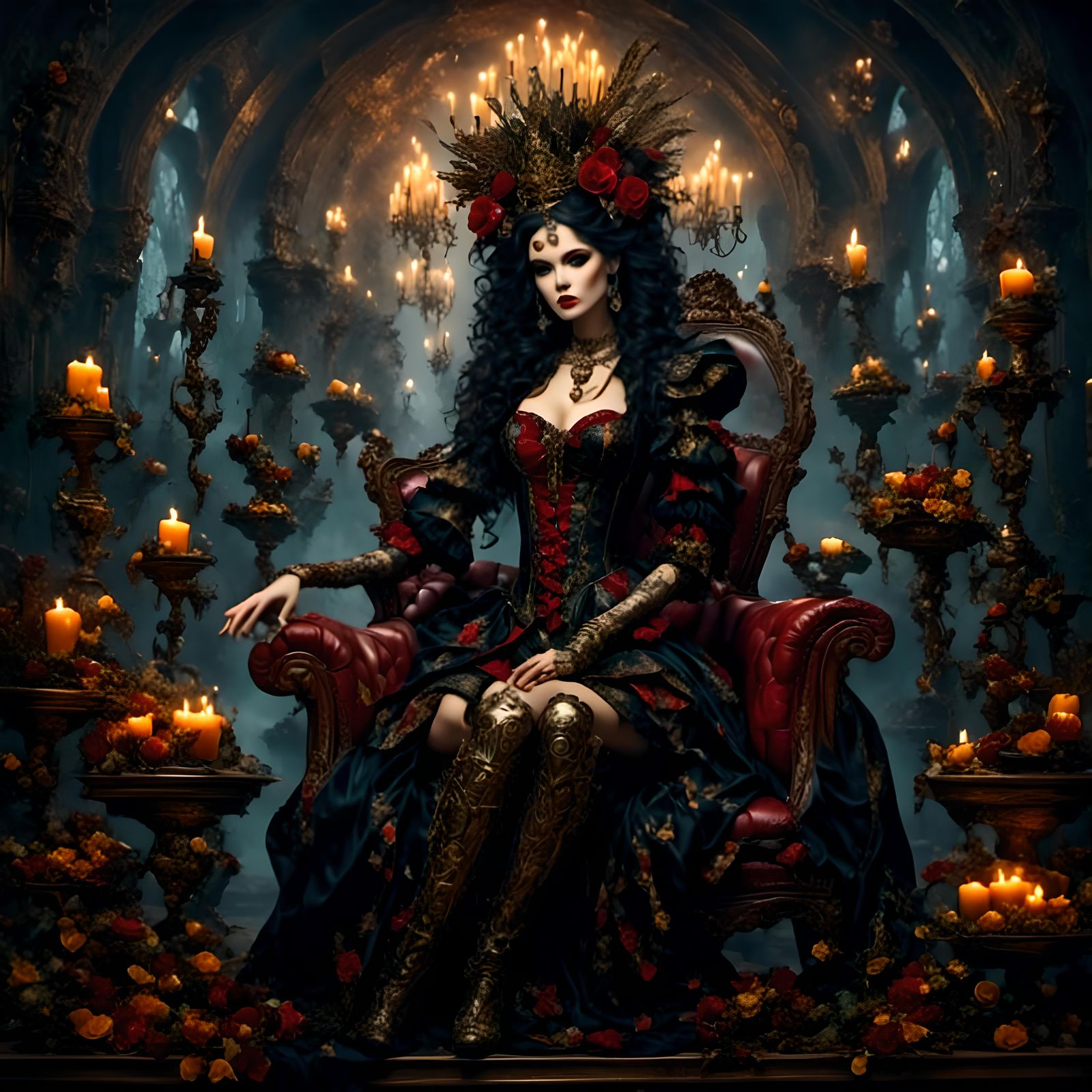 Majestic Queen in a Fantastical Palace