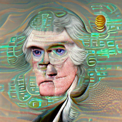 Thomas Jefferson: Digital Crypto Art Concept
