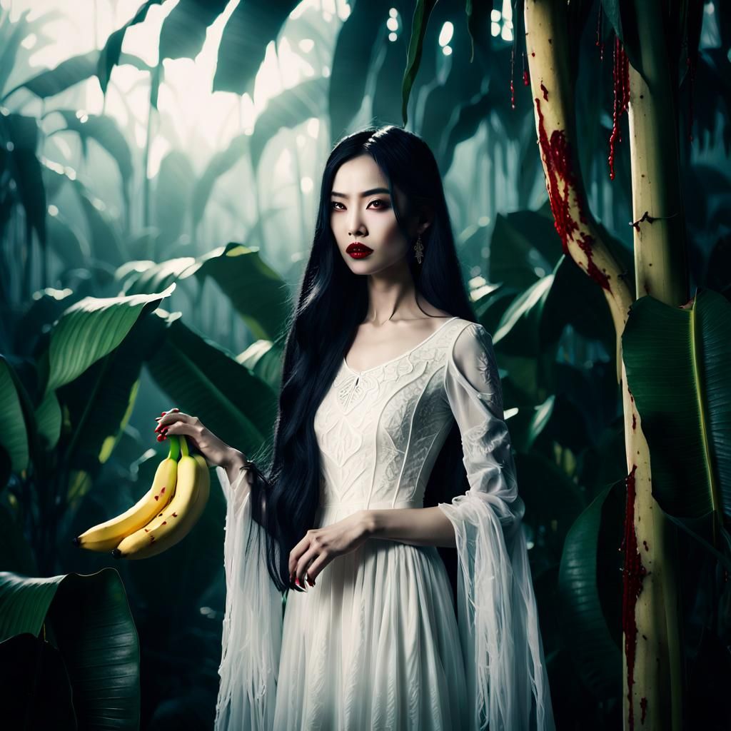 Asian Vampire in Dark Fantasy Portrait