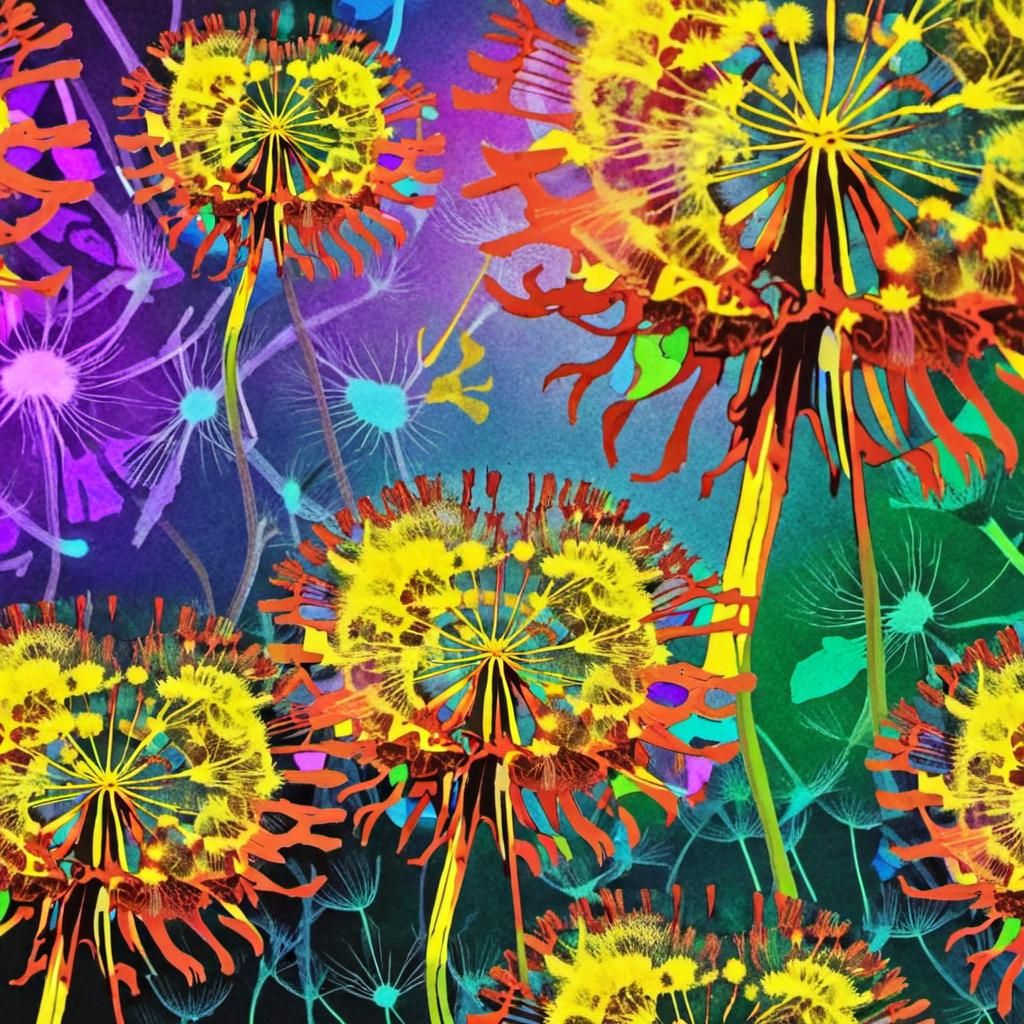 Psychedelic dandelions