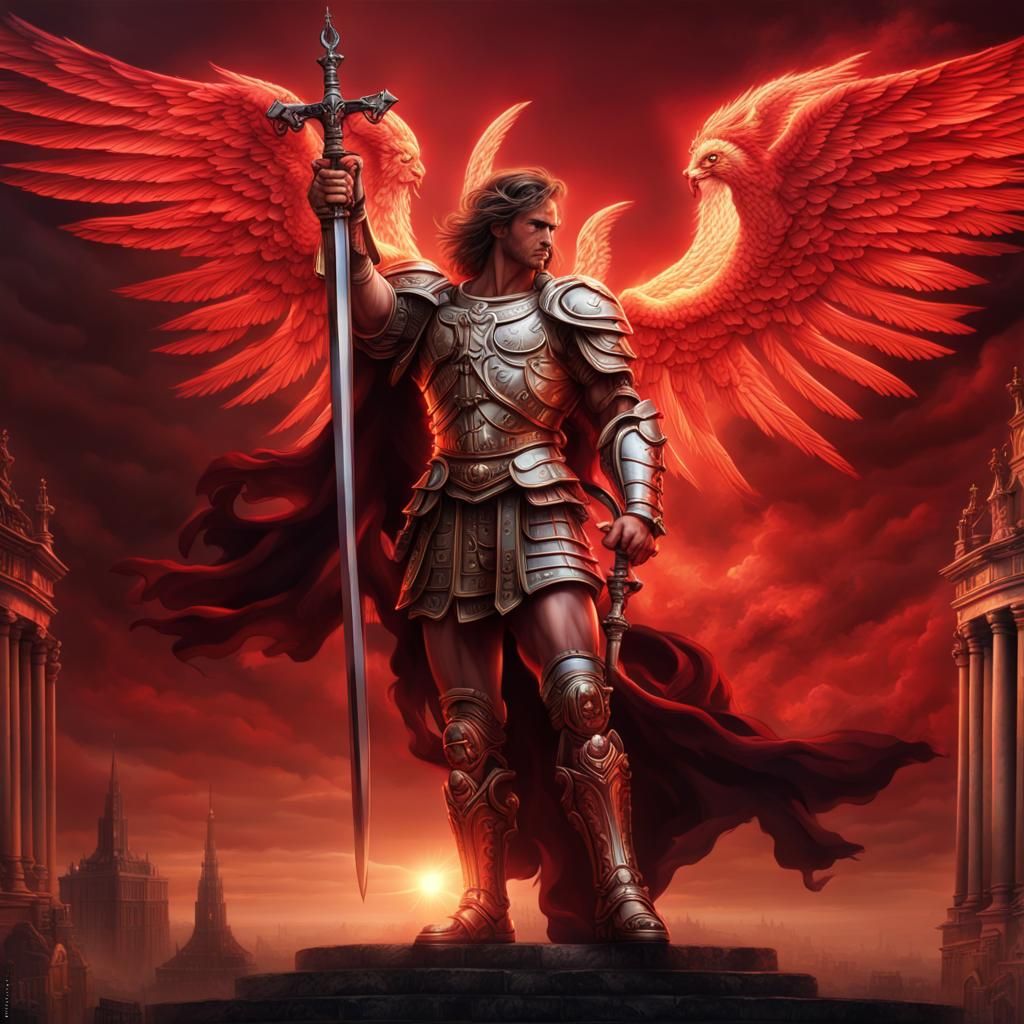 St Michael Divides Europe with Sword