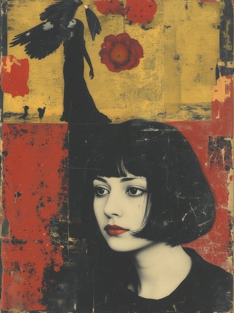 Ethereal Vienna Woman in a Kaleidoscope of Gold