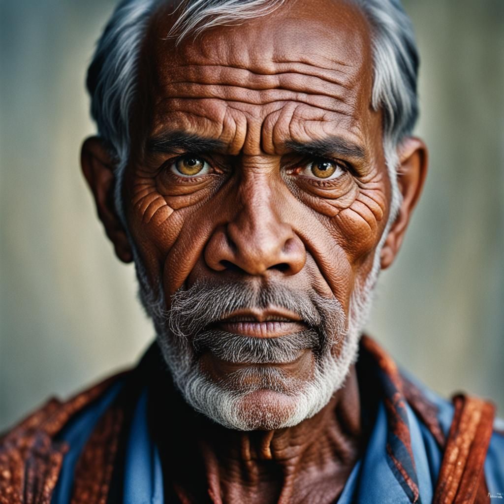 Vibrant Close-Up Portrait of a Person in a Professional Sett...