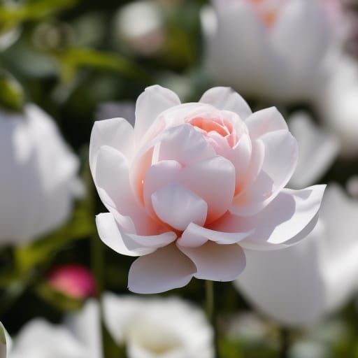 Elegant White Peony in Natural Light