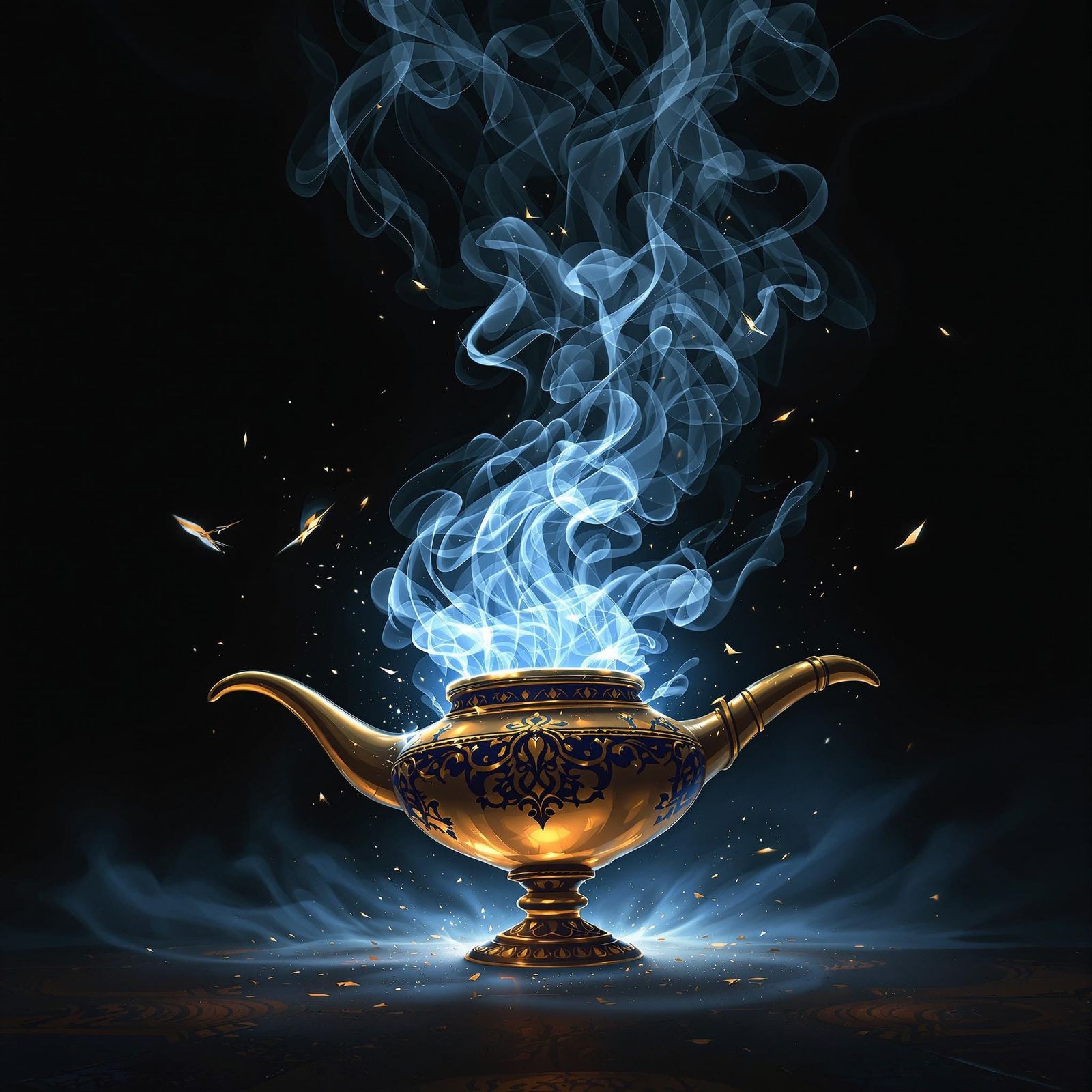 Peter Griffin Emerges from Magical Lamp in High-Contrast Sty...