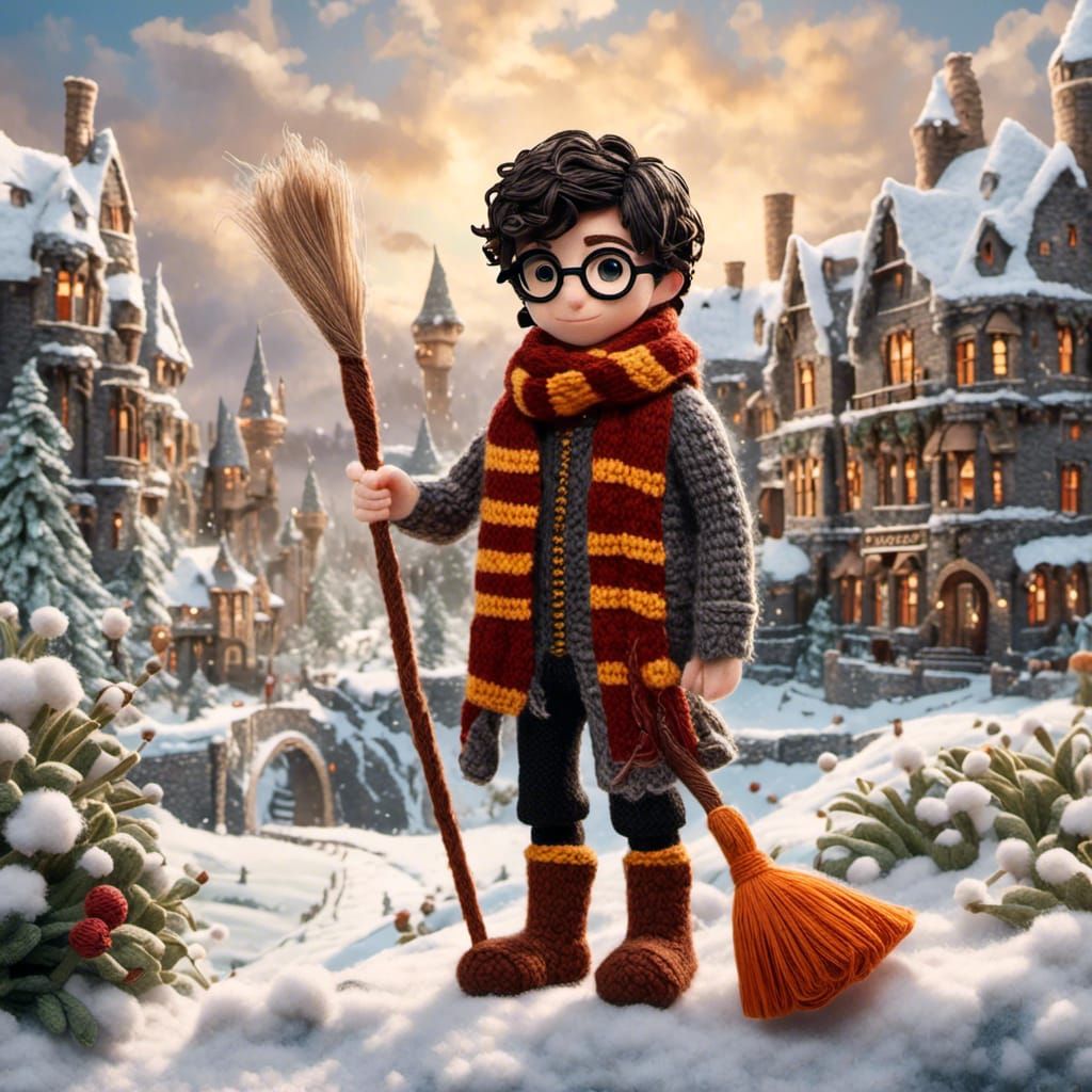 Harry with broom