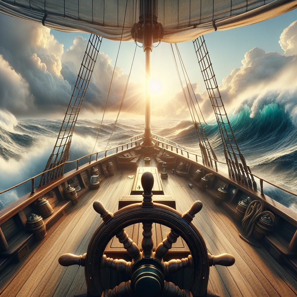 Epic Sunrise on Stormy Seas