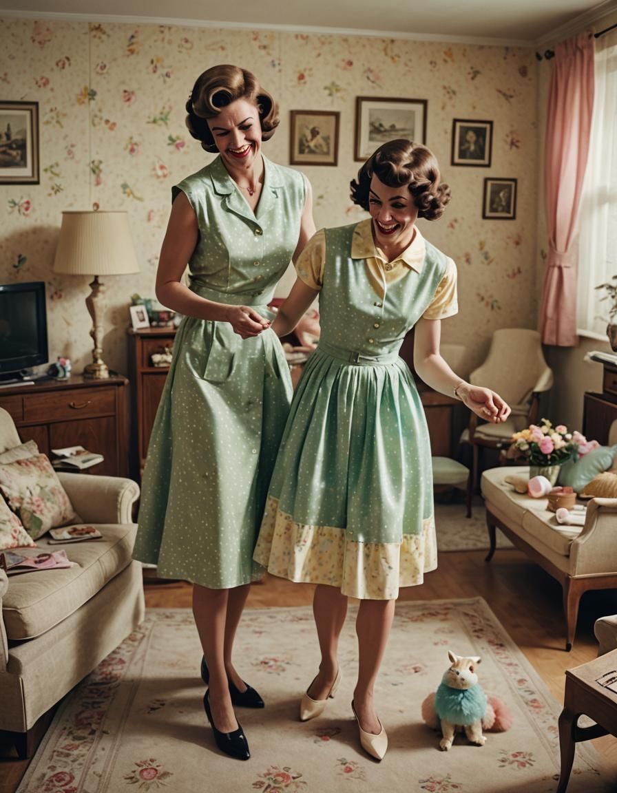 Crossdressing Teen in Easter Dress: A Cinematic Still