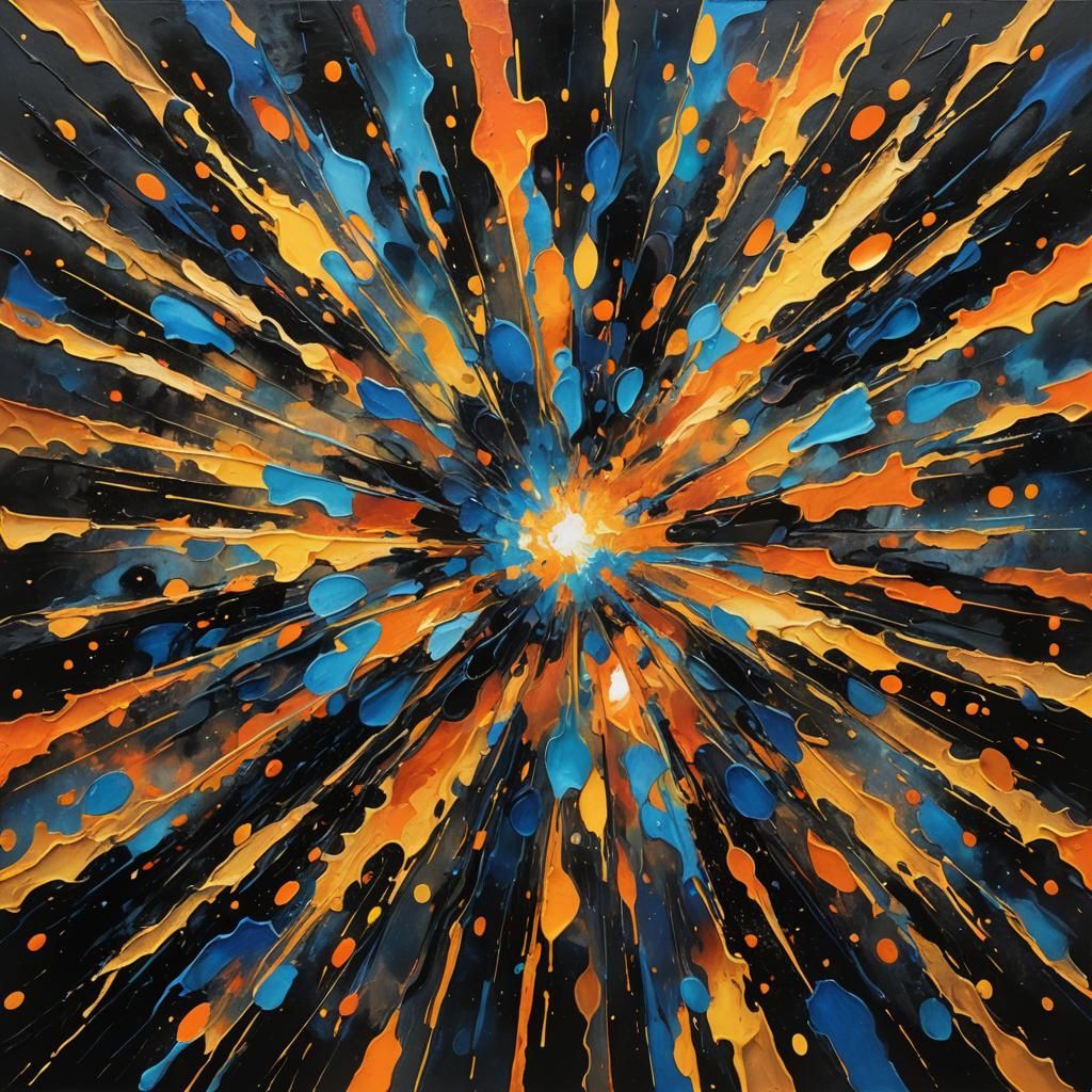 Abstract Expressionism: Dynamic Vortex of Color