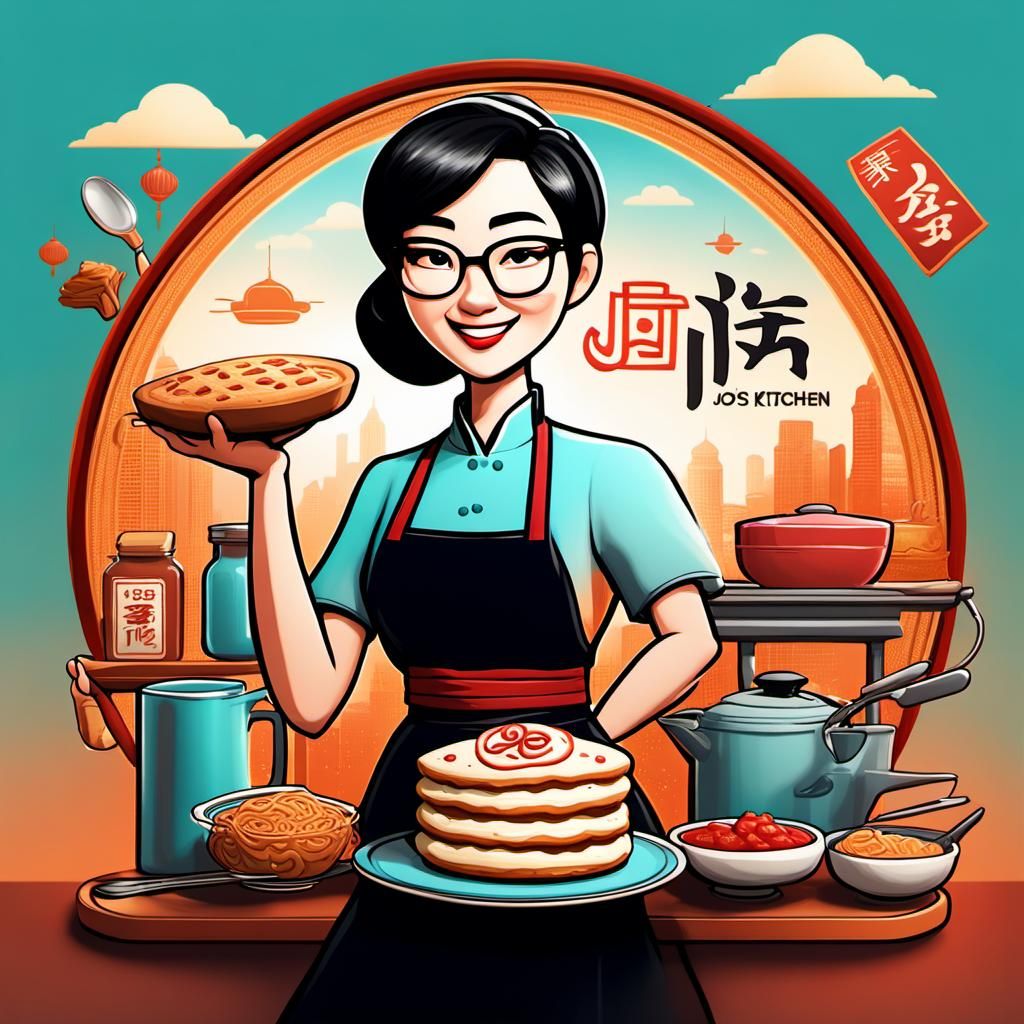 Young Baker Logo: Pixar-Style 3D Render