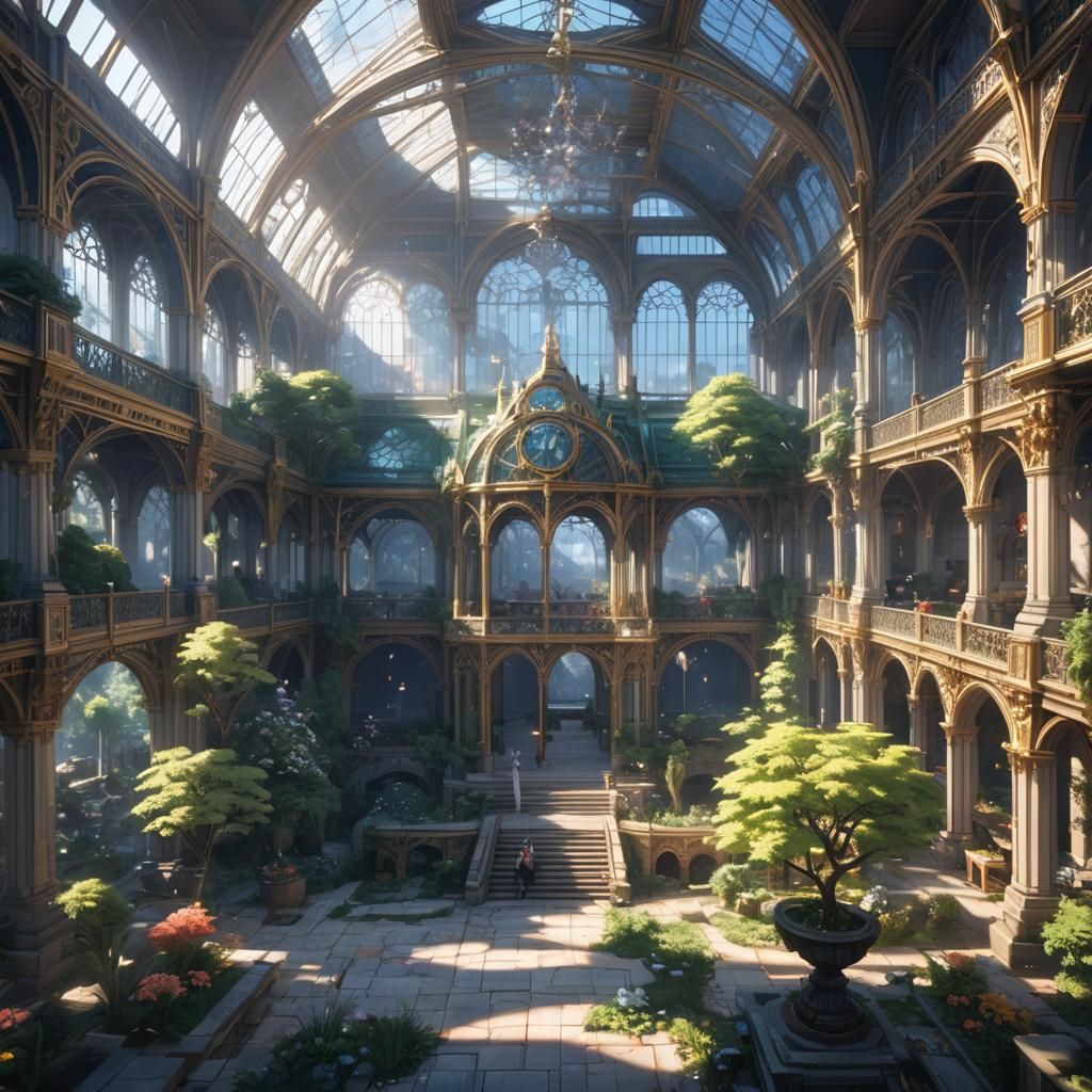 Anime Style Crystal Palace in 3D