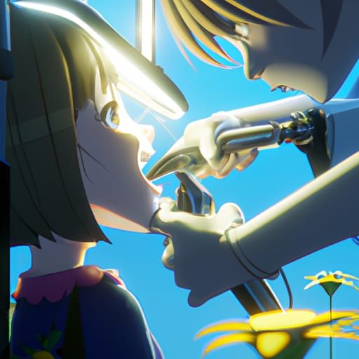 Dentist Visit in Studio Ghibli Anime Style