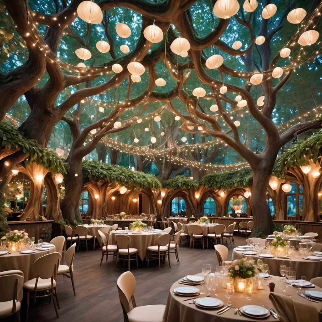 Magical Fairy Tale Forest Restaurant with Indoor Woodland