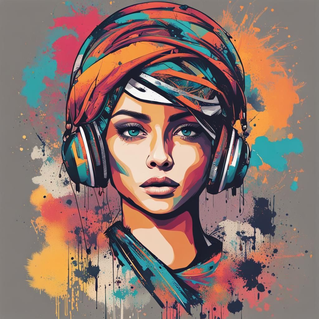 Visually Stunning T-Shirt Design in Splash Art Style