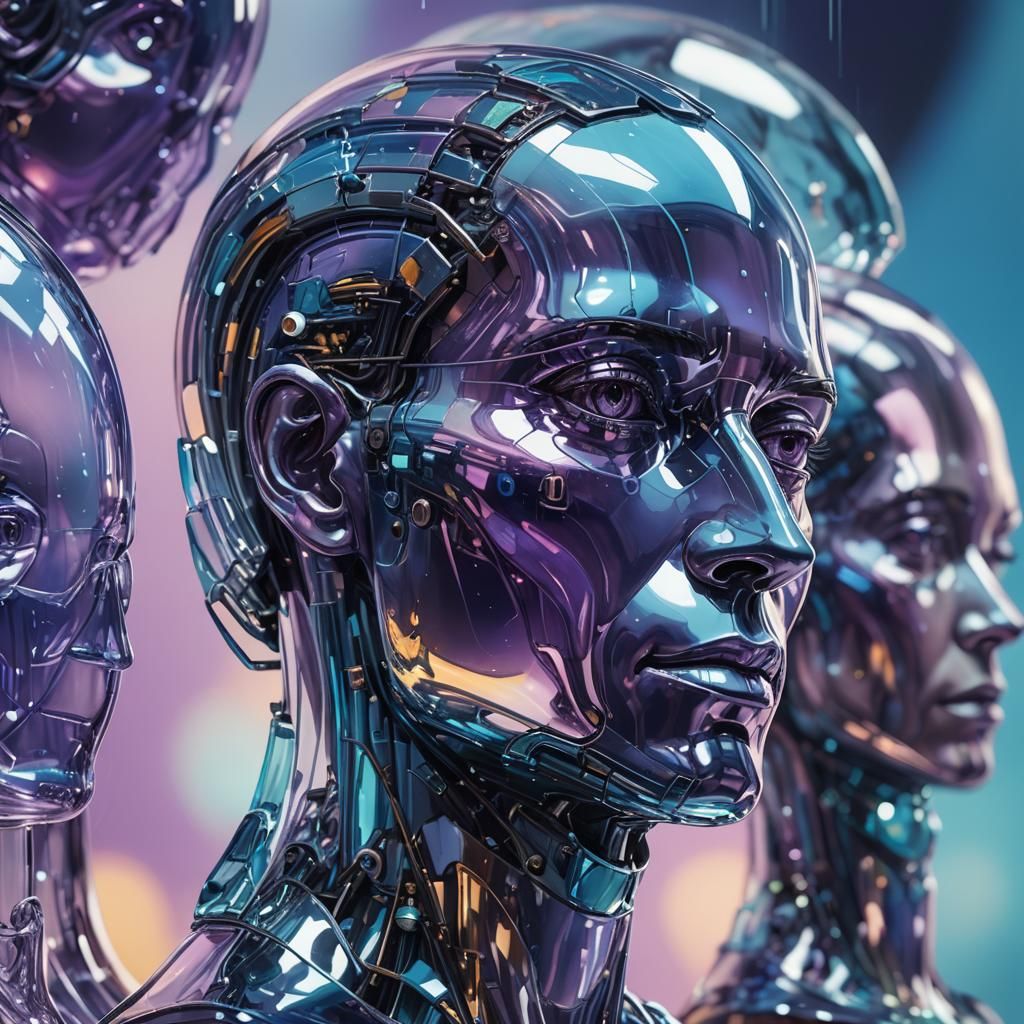 Glass Head Concept Art in Ash Thorp Style