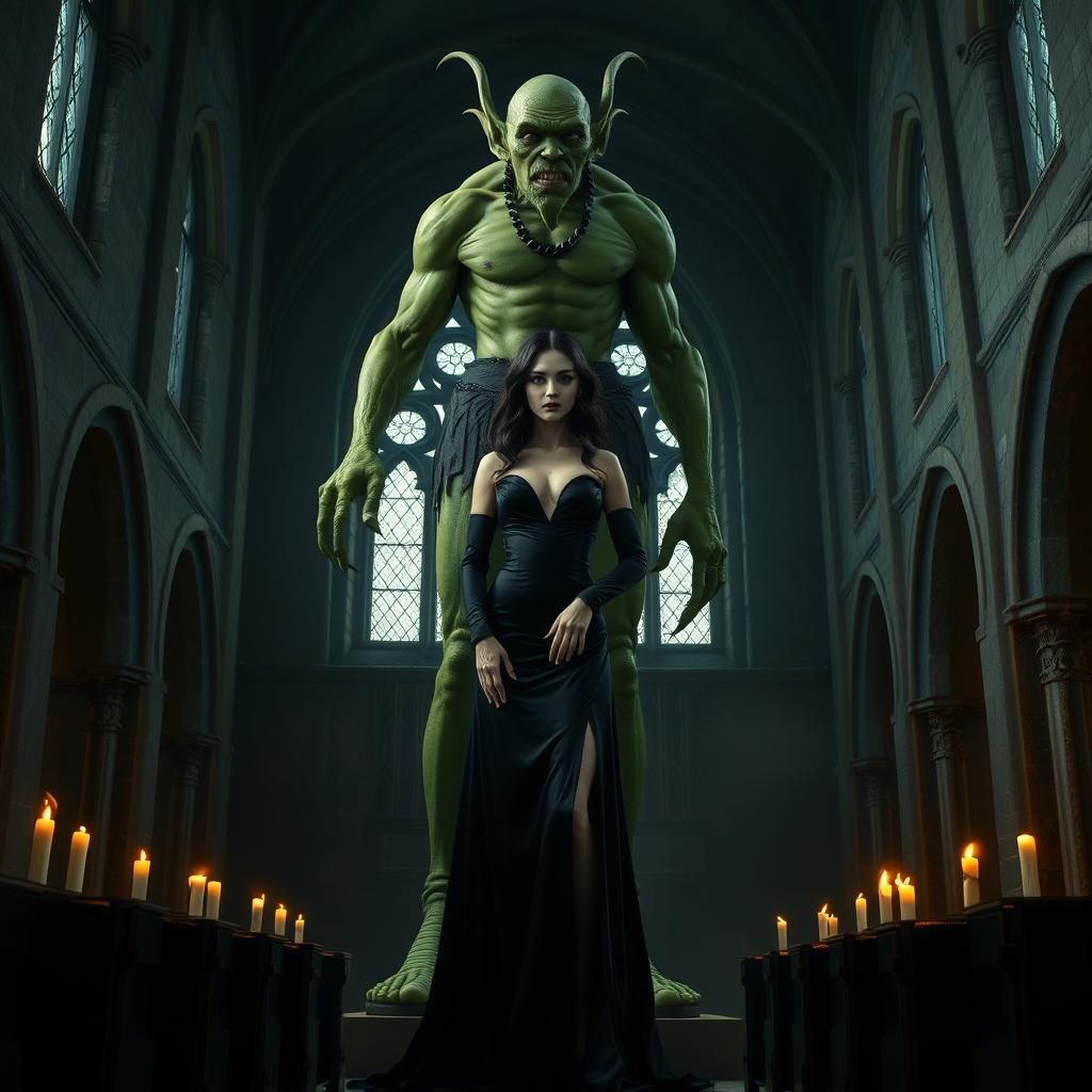 Green Goblin and Vampire in Ruined Church