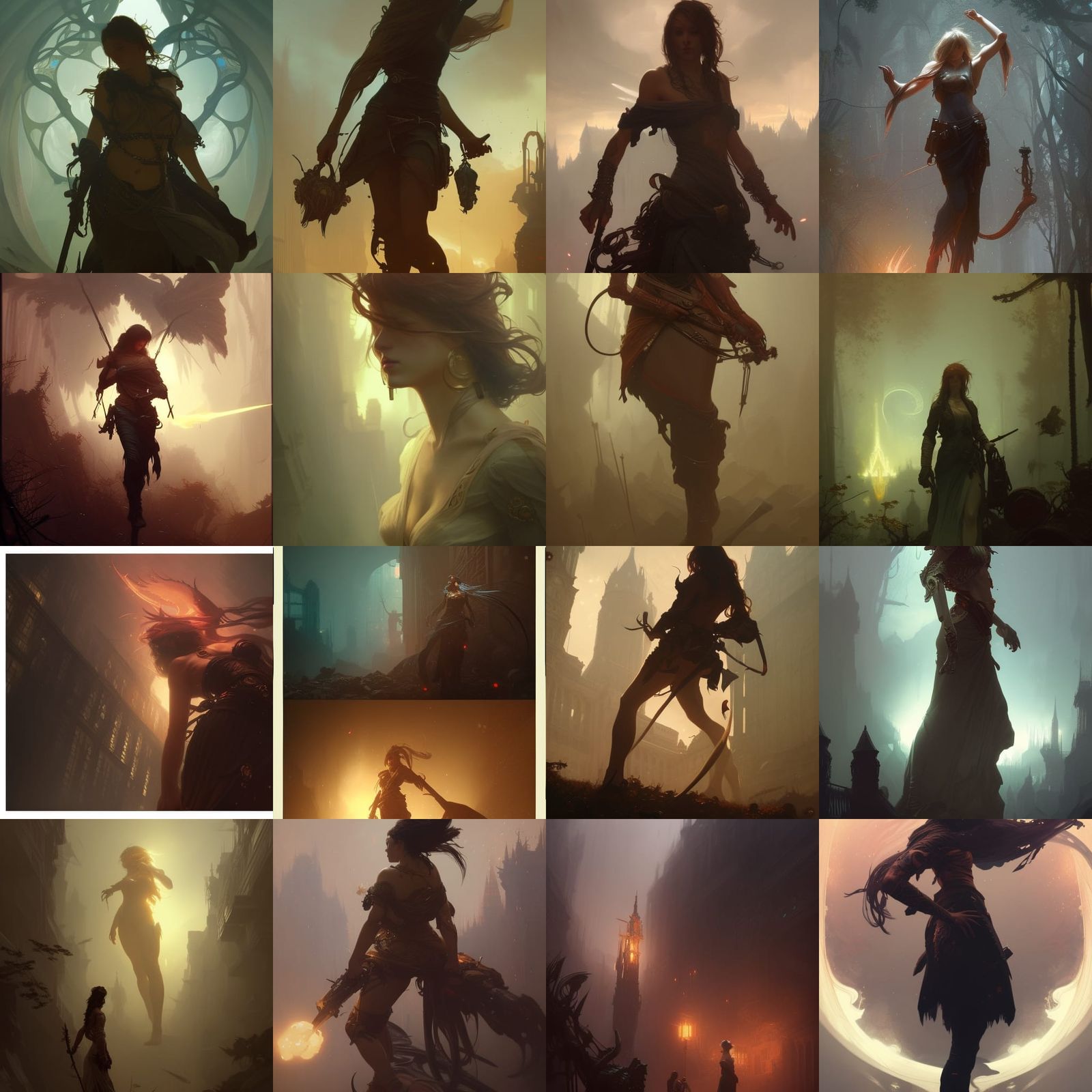 Lesbian Couple in Dark Fantasy Style