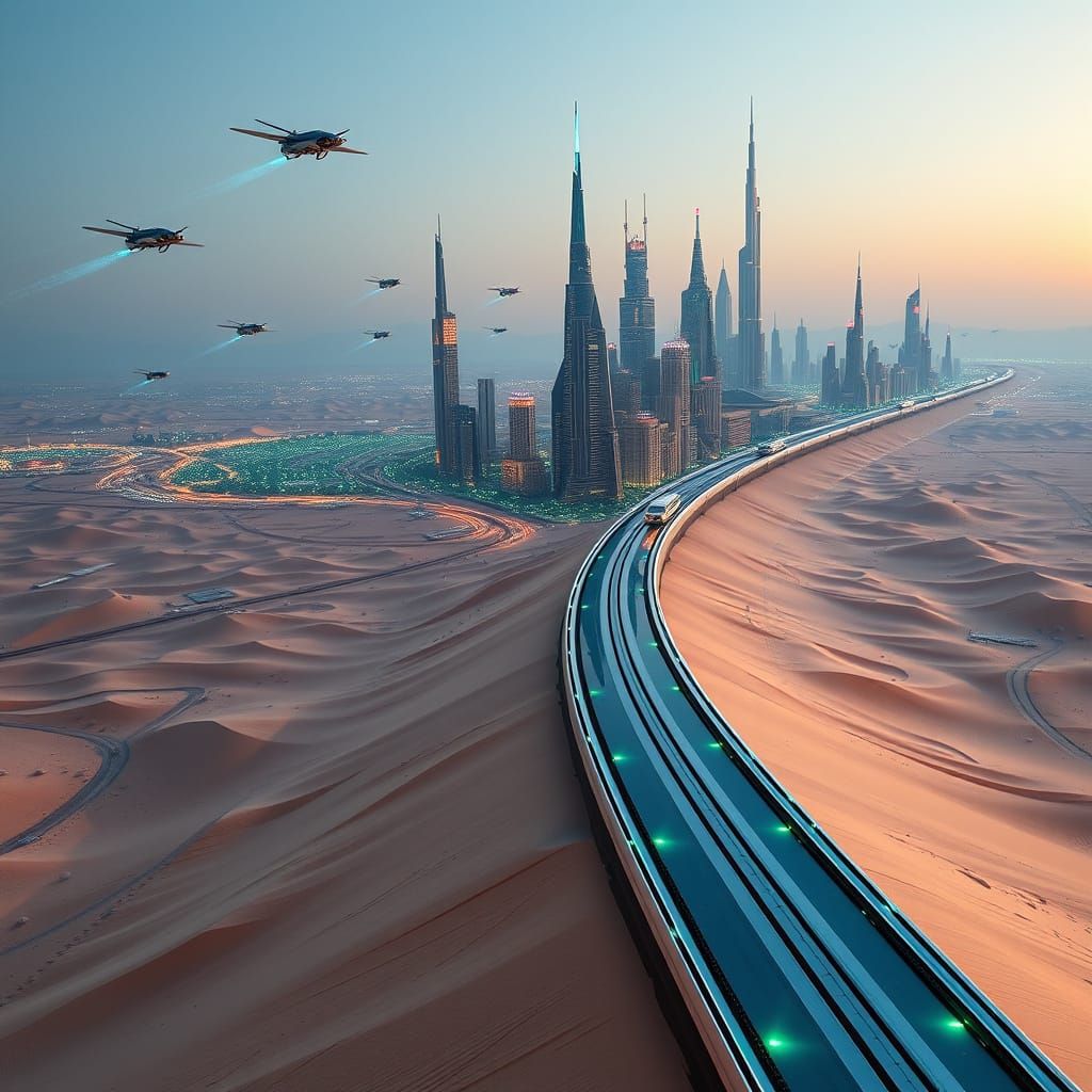 Futuristic Desert Metropolis Unveiled: A 200 Mile Long Mirro...