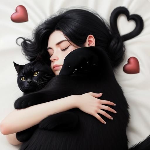 Woman and Cat: A Dream of Love