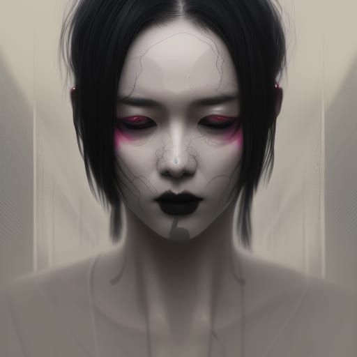 Ghost in the Shell Inspired Portrait in Rain