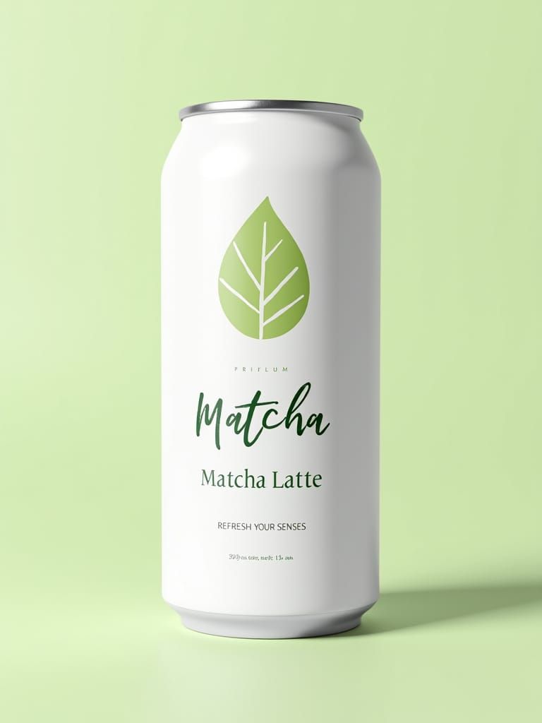 Mát Chan Matcha Latte Can Design