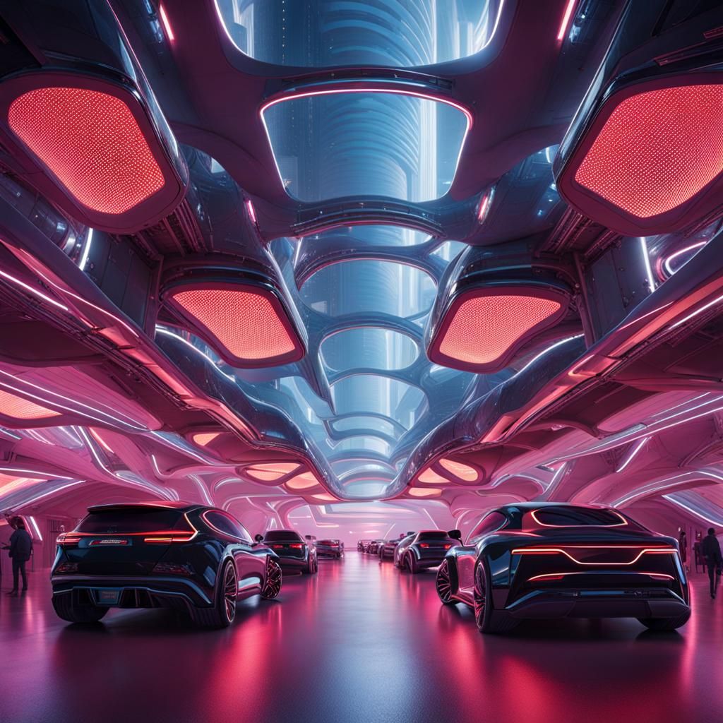 Futuristic AI-Designed Car Park