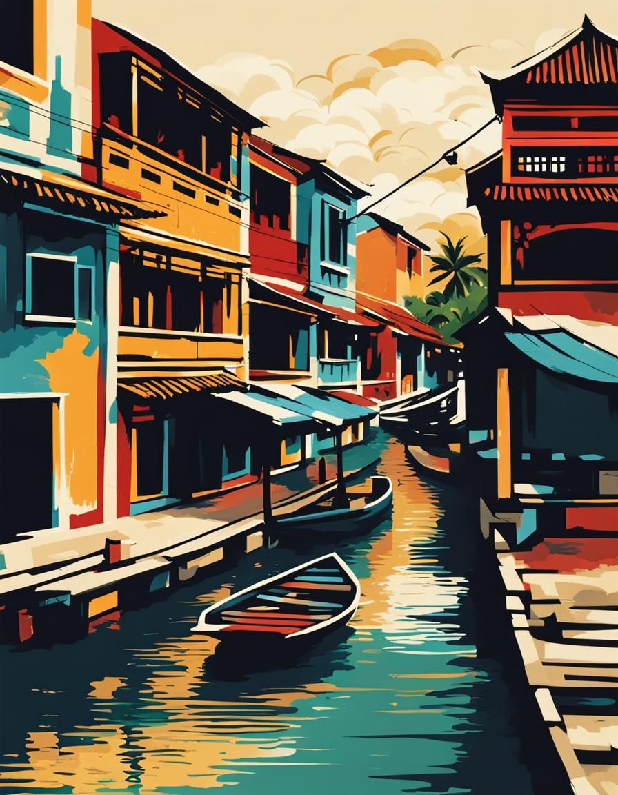 Vintage Poster of Hoi An Vietnam