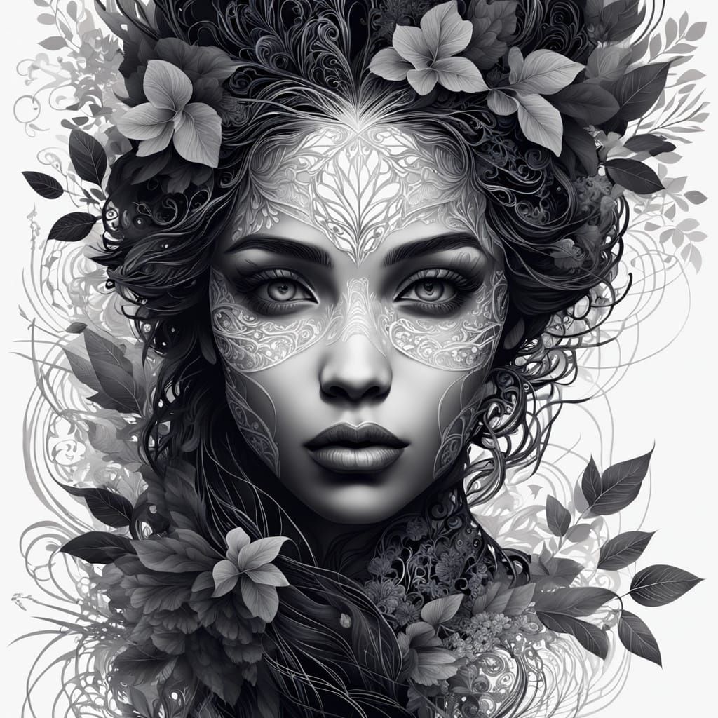 Mysterious Woman in Dark Fantasy Portrait