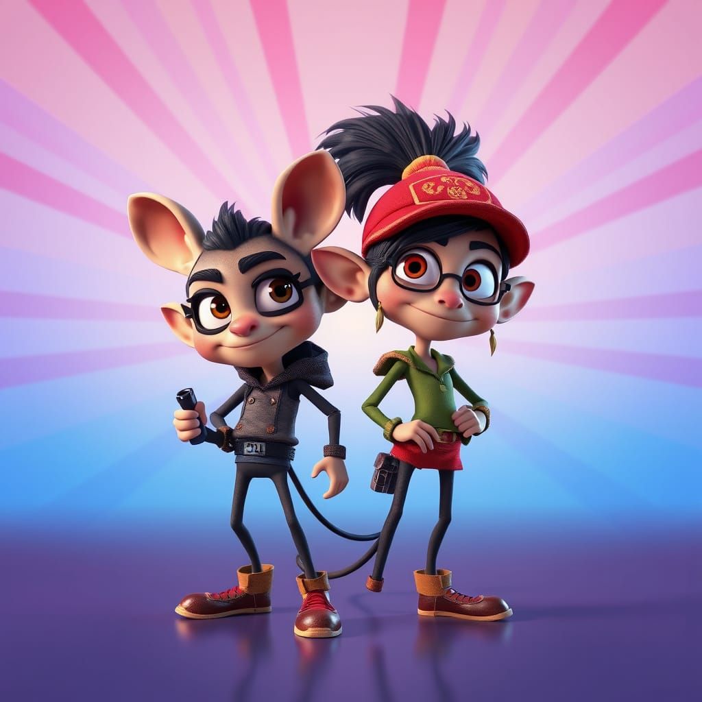 Sokol and Mora: Twin Thieves, Pixar-Style 3D Art