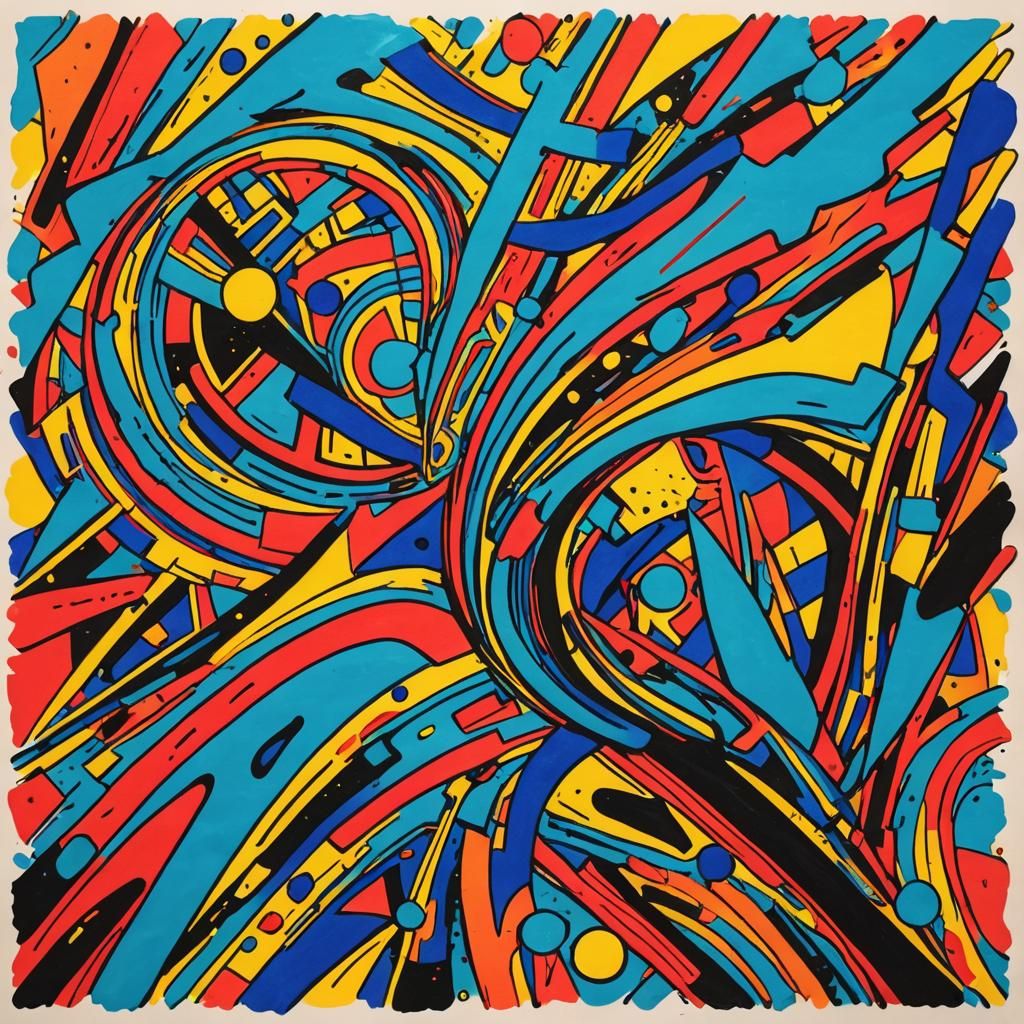Abstract Emotional Expression in Marker Art Style