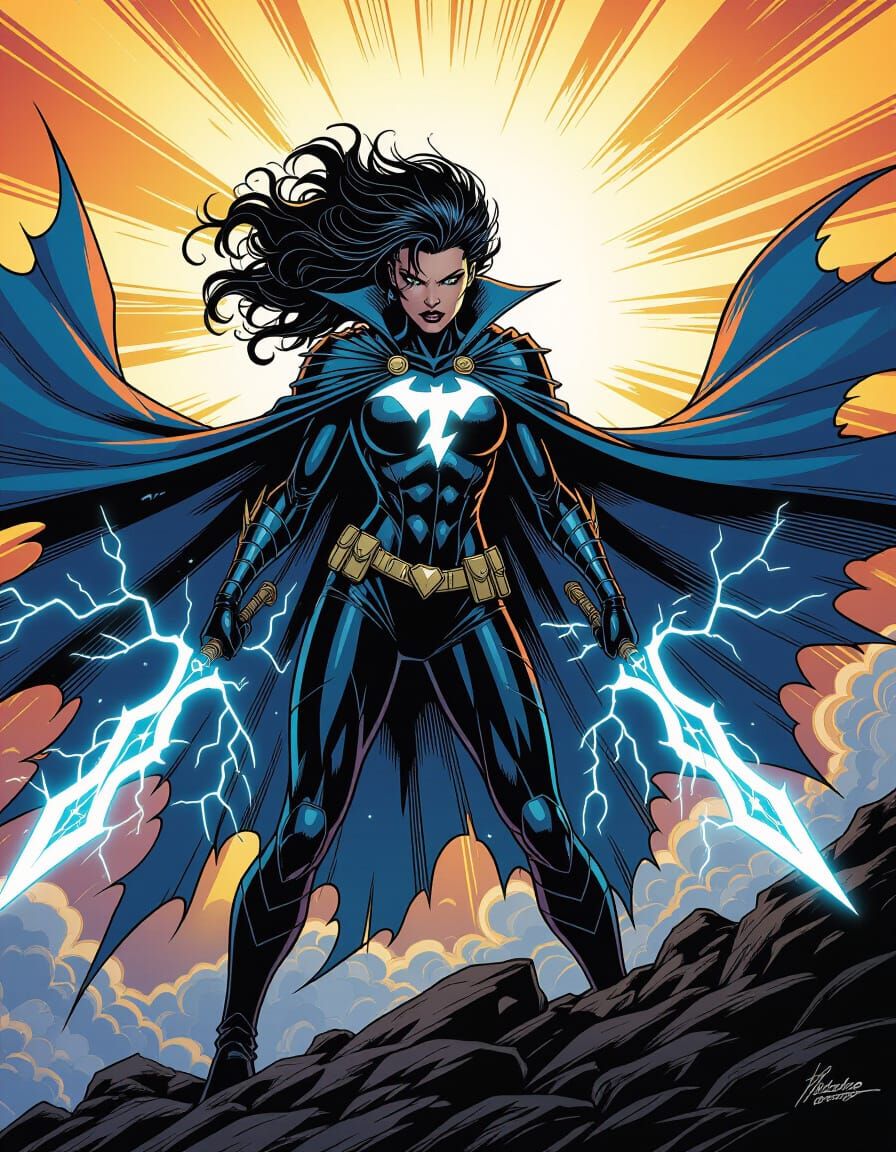 Storm Cloud Hero Wielding Lightning Blades