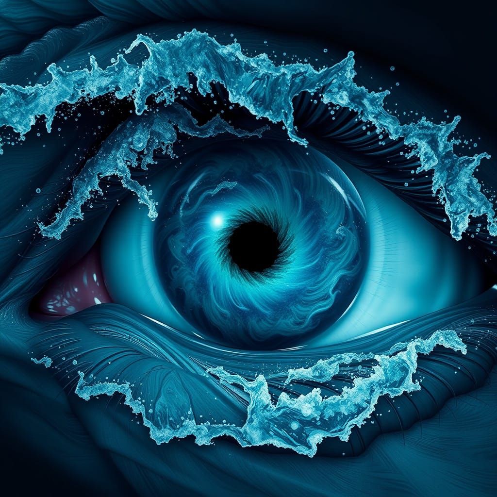 Surreal Ocean Eye in Fantastical Detail