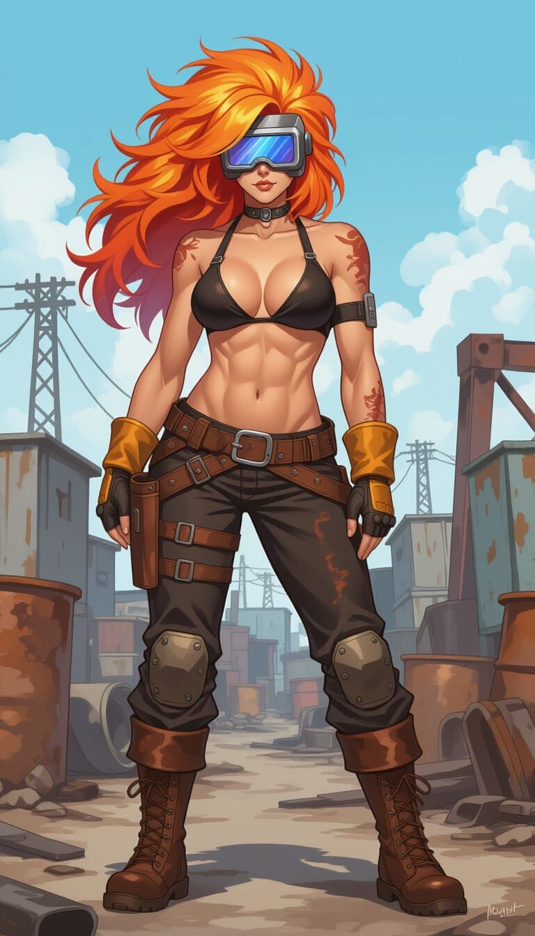 Fantasy Engineer in Scrapyard, Manga Art Style