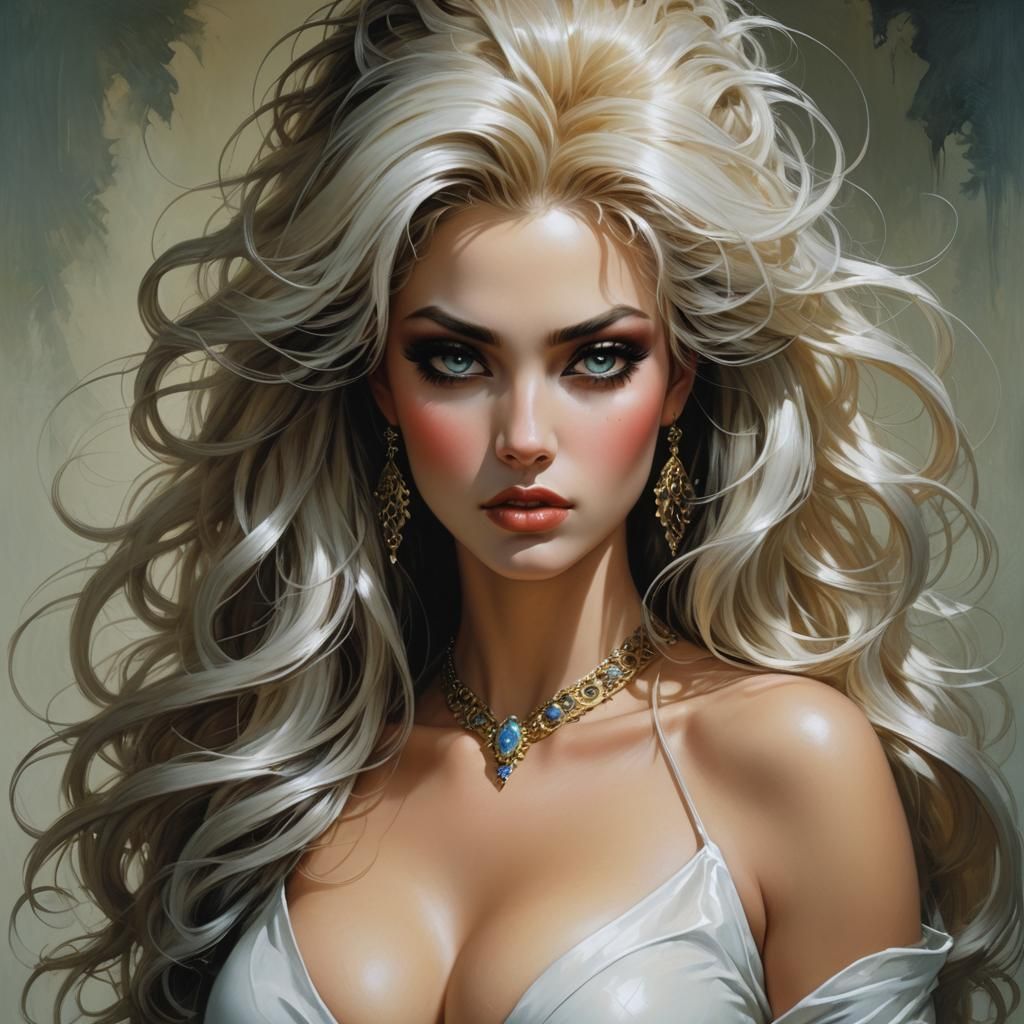 Fantasy Female in Boris Vallejo Style
