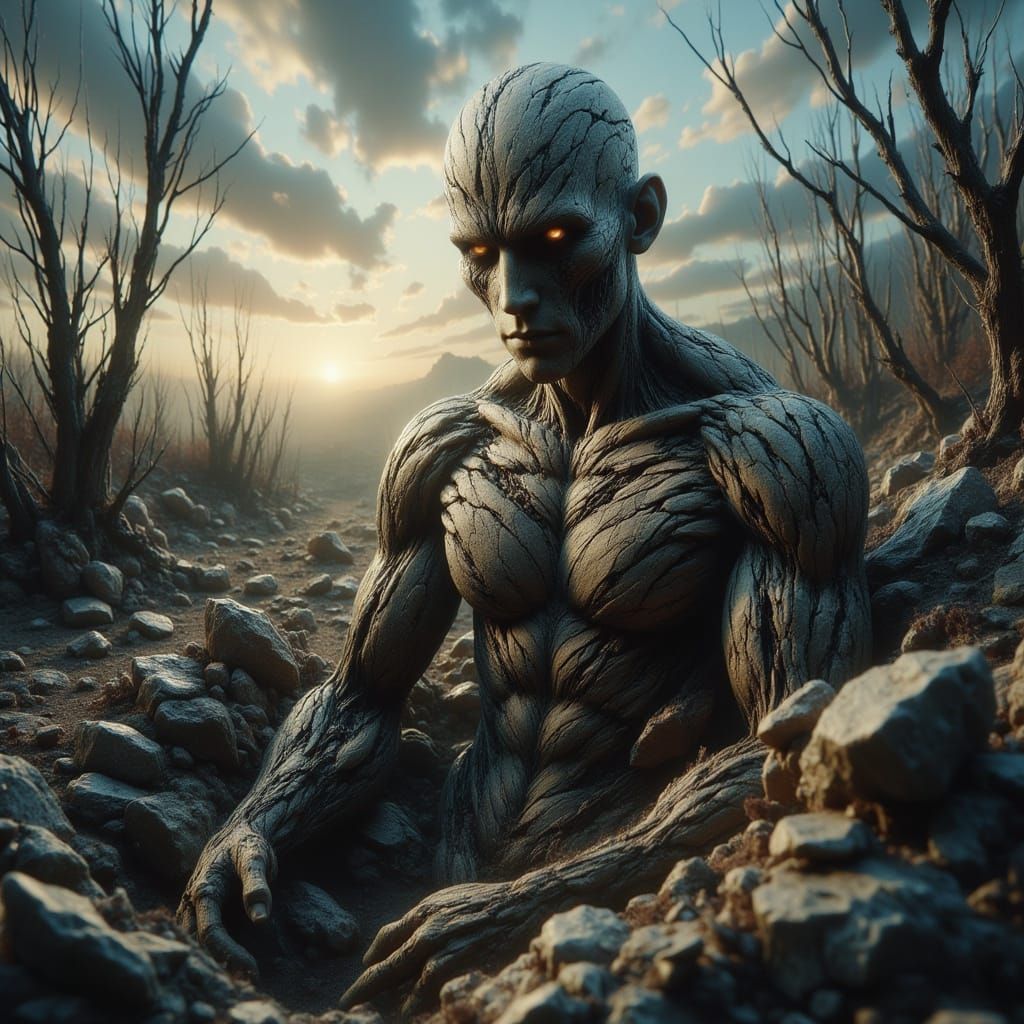 Swallowed by the Earth in a Haunting Surreal Dreamscape